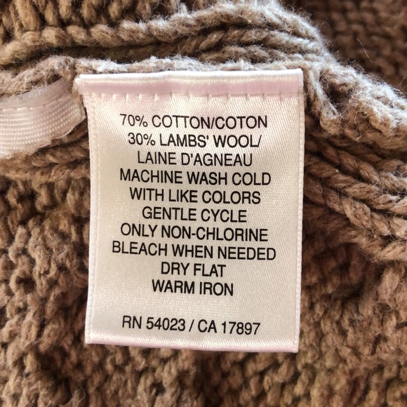 Gorgeous Tan Lambswool/Cotton Sweater - Picture 5 of 5